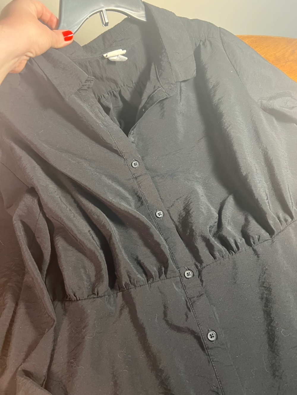 a new day Black Wrinkle-Resistant Shirtdress 🖤